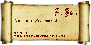 Parlagi Zsigmond névjegykártya